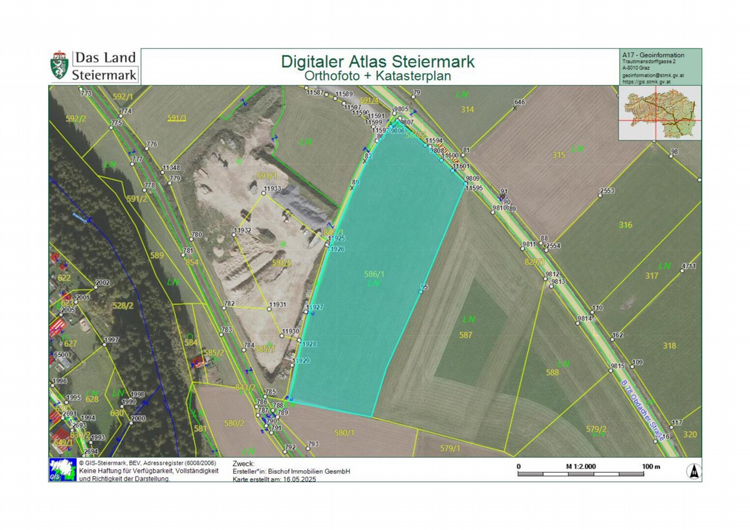 16.000 m2 Betriebs-, Gewerbe-, Dienstleistungsbaugrundstück, teilbar
